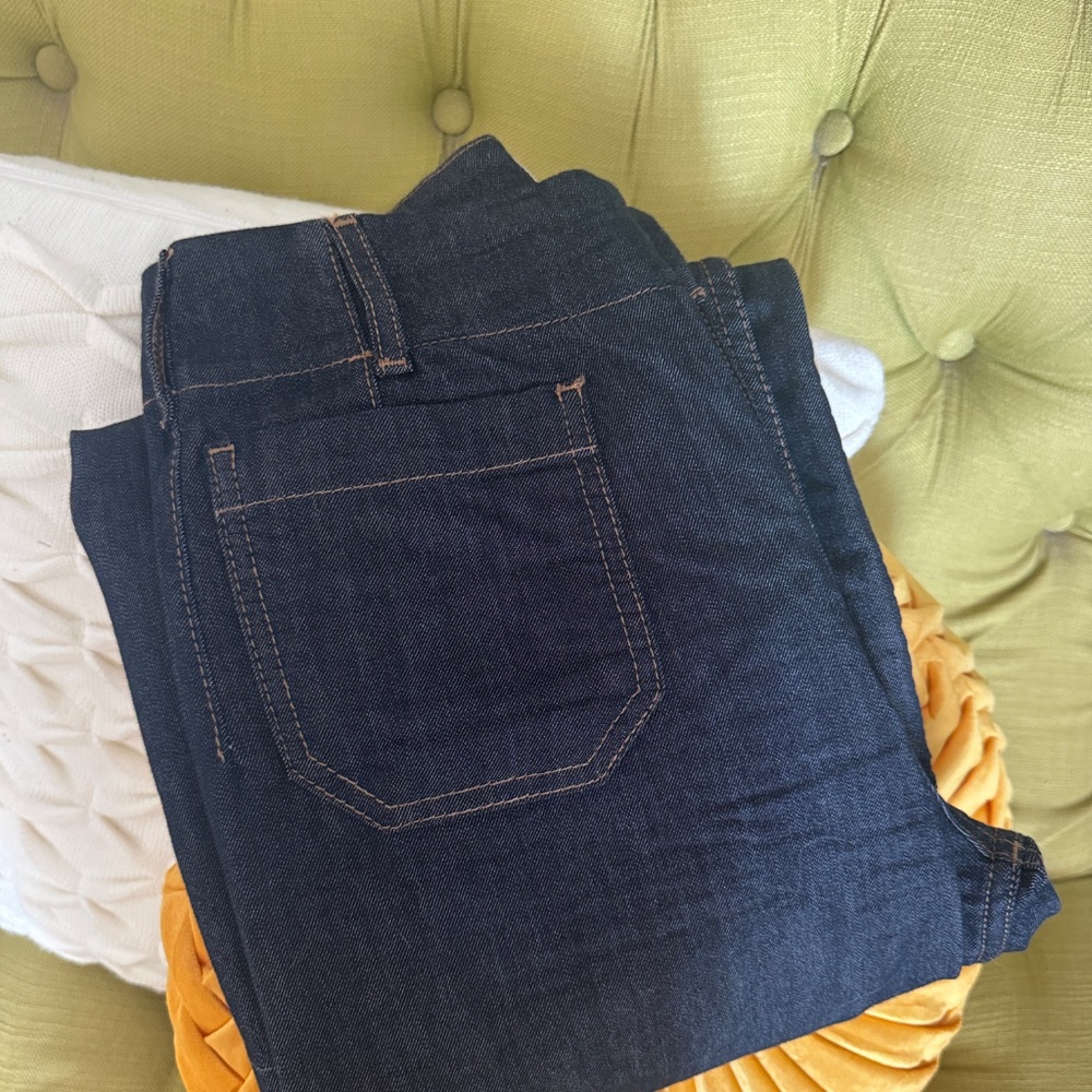 Anthropologie Maeve The Colette dark Rinse Wide -Leg Jeans cropped  like new - Picture 7 of 7